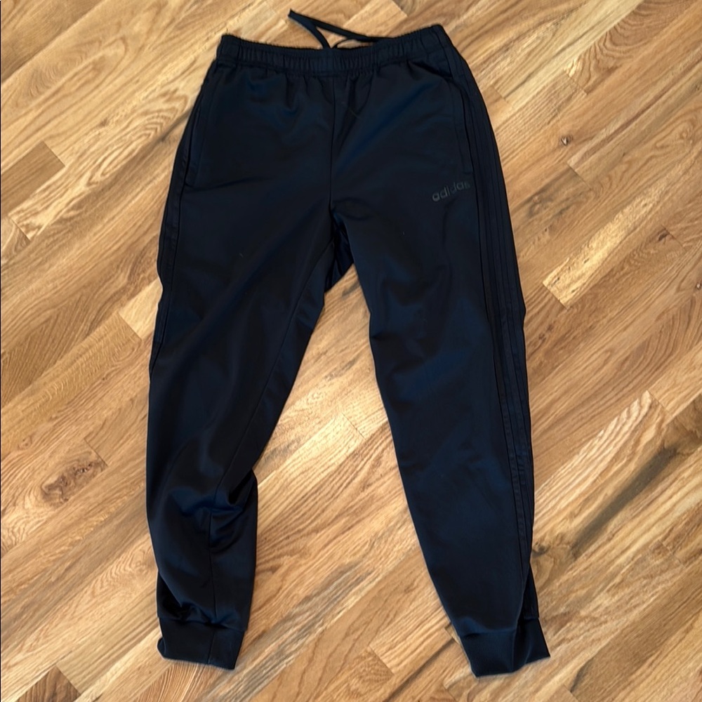 Adidas Black Jogger Sweatpants Elastic Cuffs